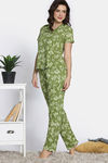 Zivame Nature Trails Knit Cotton Pyjama Set - Turtle Green — thumbnail 3